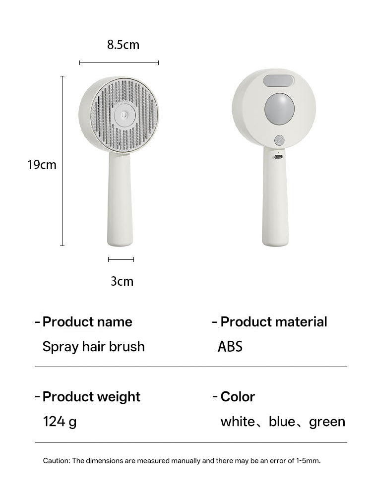 Pet spray comb cat dog comb steam comb one button self-cleaning hair removal massage cat dog comb