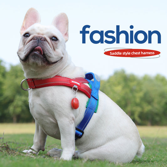 Dog Traction Rope, Pet Saddle, Chest Strap, Explosion proof Punch, Shiba Inu, Bichon, Puppy, Chest Back, Outdoor Pet Traction Rope
