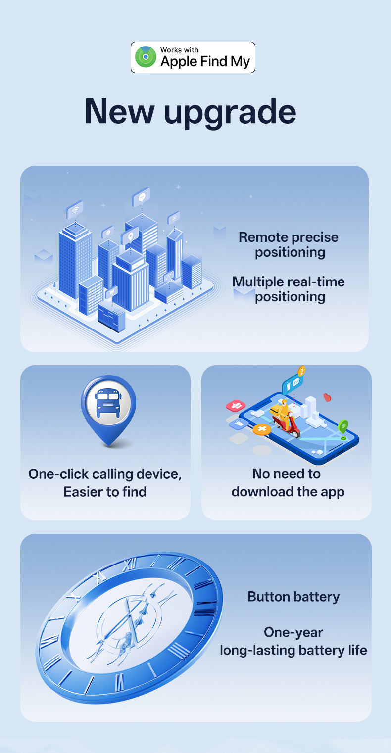 Global locator AirTag compatible with Apple FindMy children's pet Bluetooth anti loss device