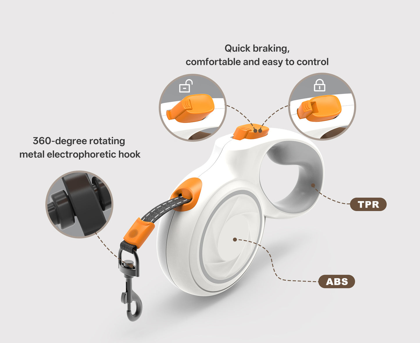 Hot selling towing rope for pets, dog automatic telescopic towing device, cat outdoor towing rope, dog walking rope