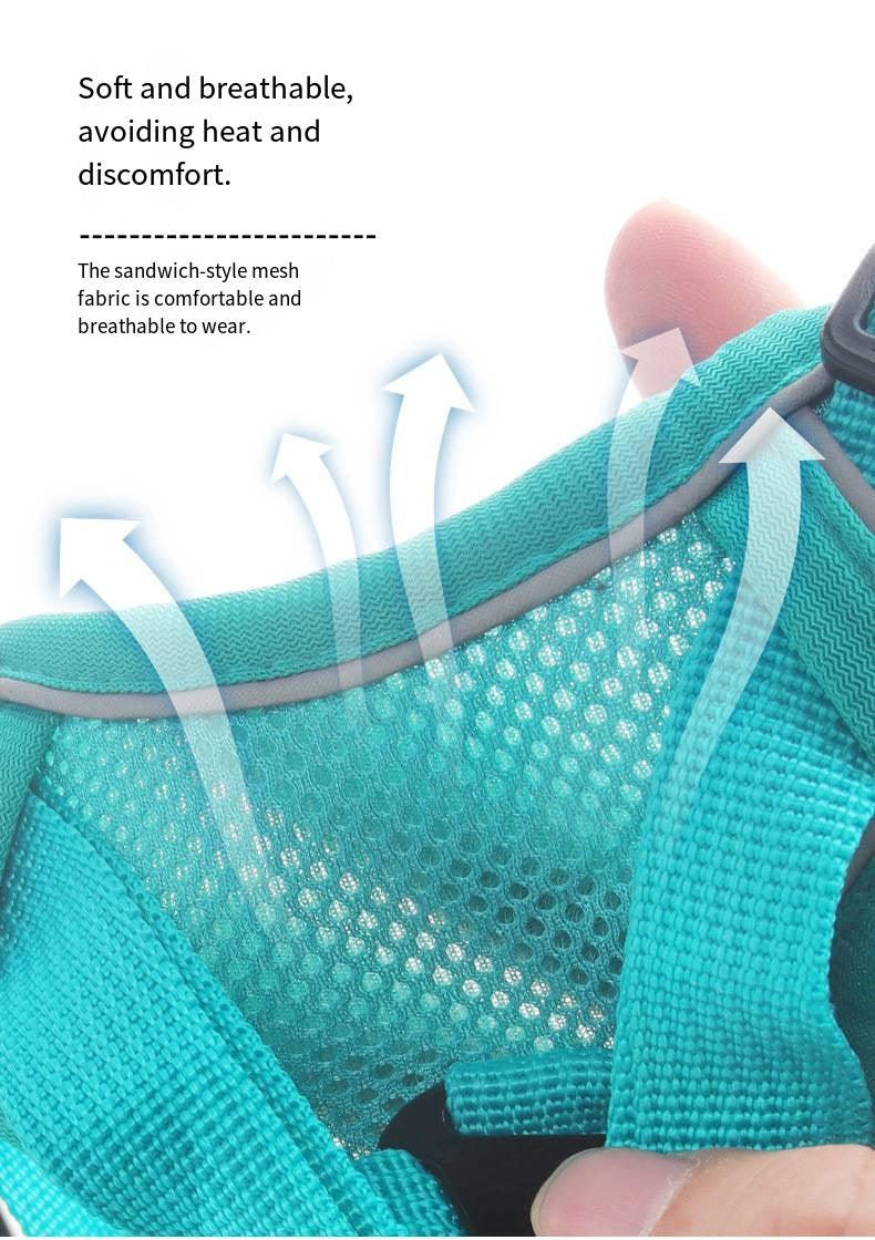 New cat leash vest style pet chest strap, reflective, breathable, anti slip, small dog walking, cat leash