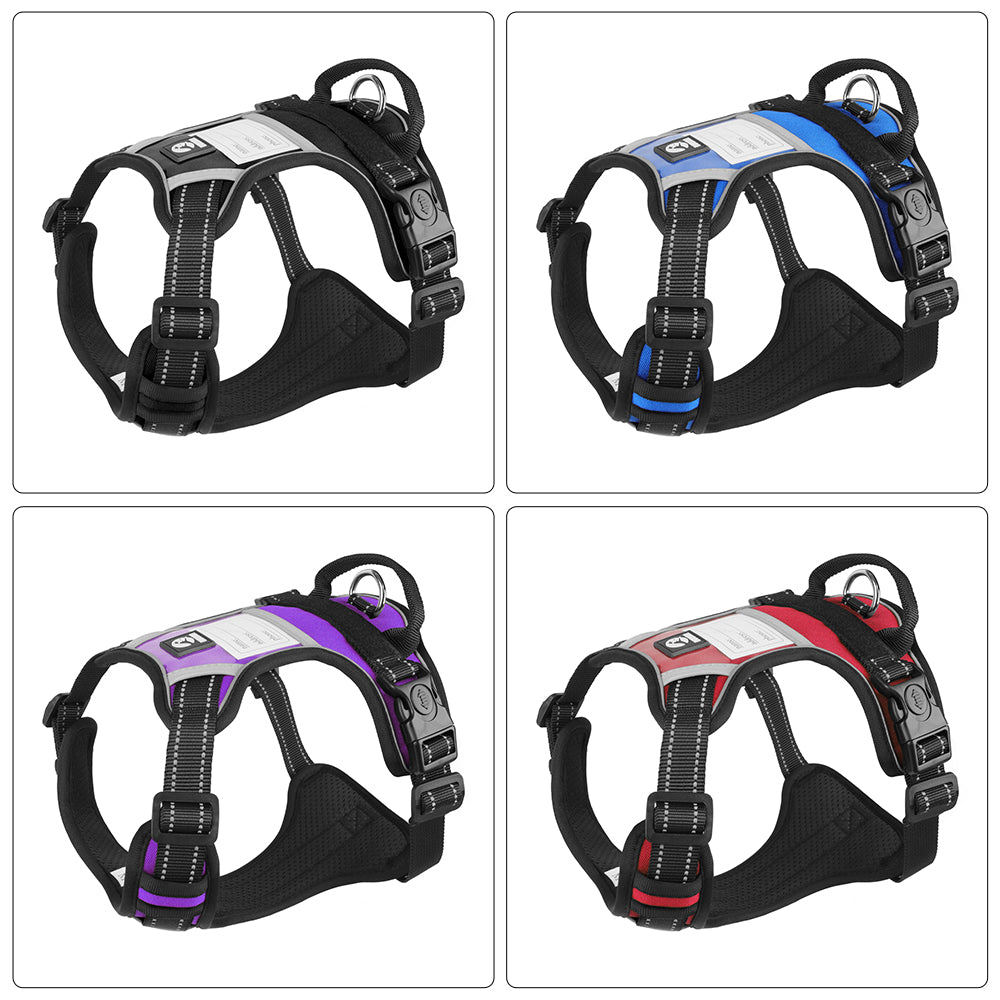 Dog leash, explosion-proof, large dog chest harness, vest style reflective dog chest and back outdoor walking leash