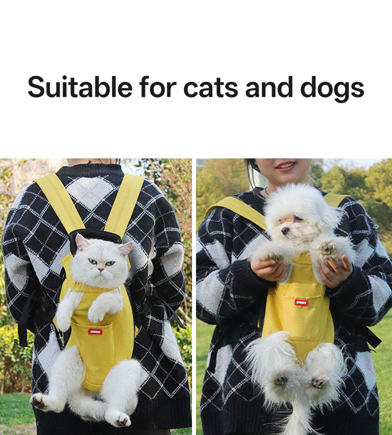 Portable pet outdoor bag, breathable cat bag with exposed pet backpack, comfortable dog backpack for outdoor activities, pet bag