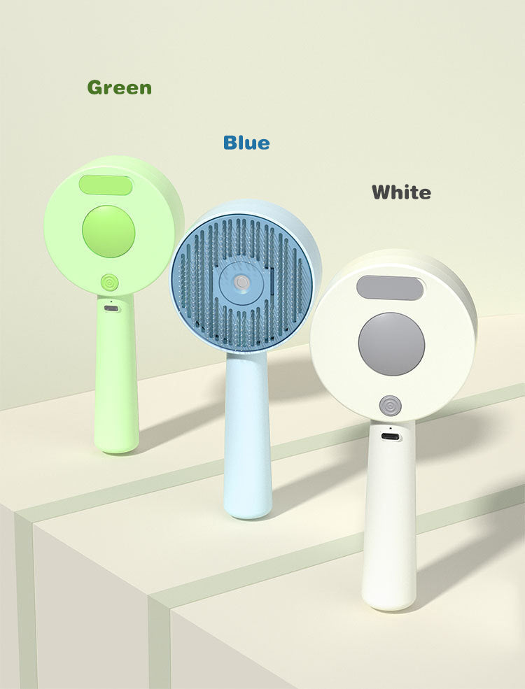 Pet spray comb cat dog comb steam comb one button self-cleaning hair removal massage cat dog comb