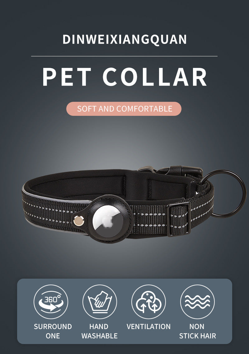 Pet positioning collar, compatible with airTag, anti loss, dog leash