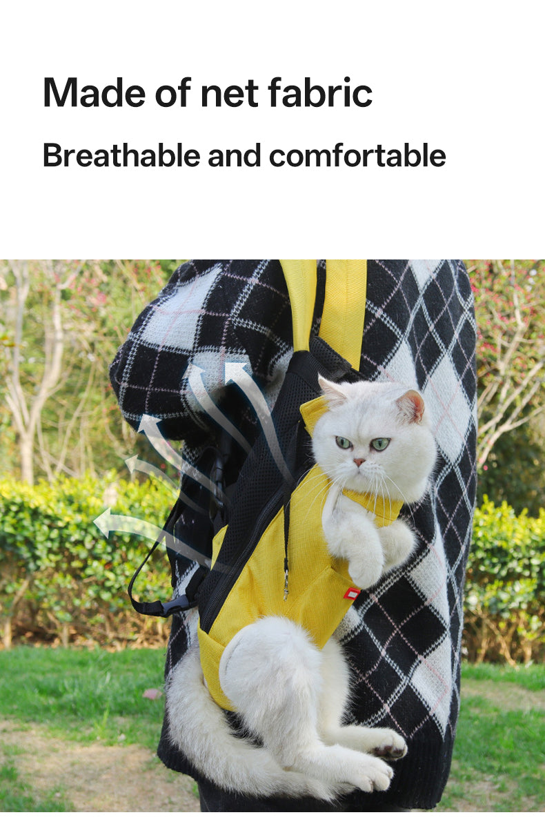 Portable pet outdoor bag, breathable cat bag with exposed pet backpack, comfortable dog backpack for outdoor activities, pet bag