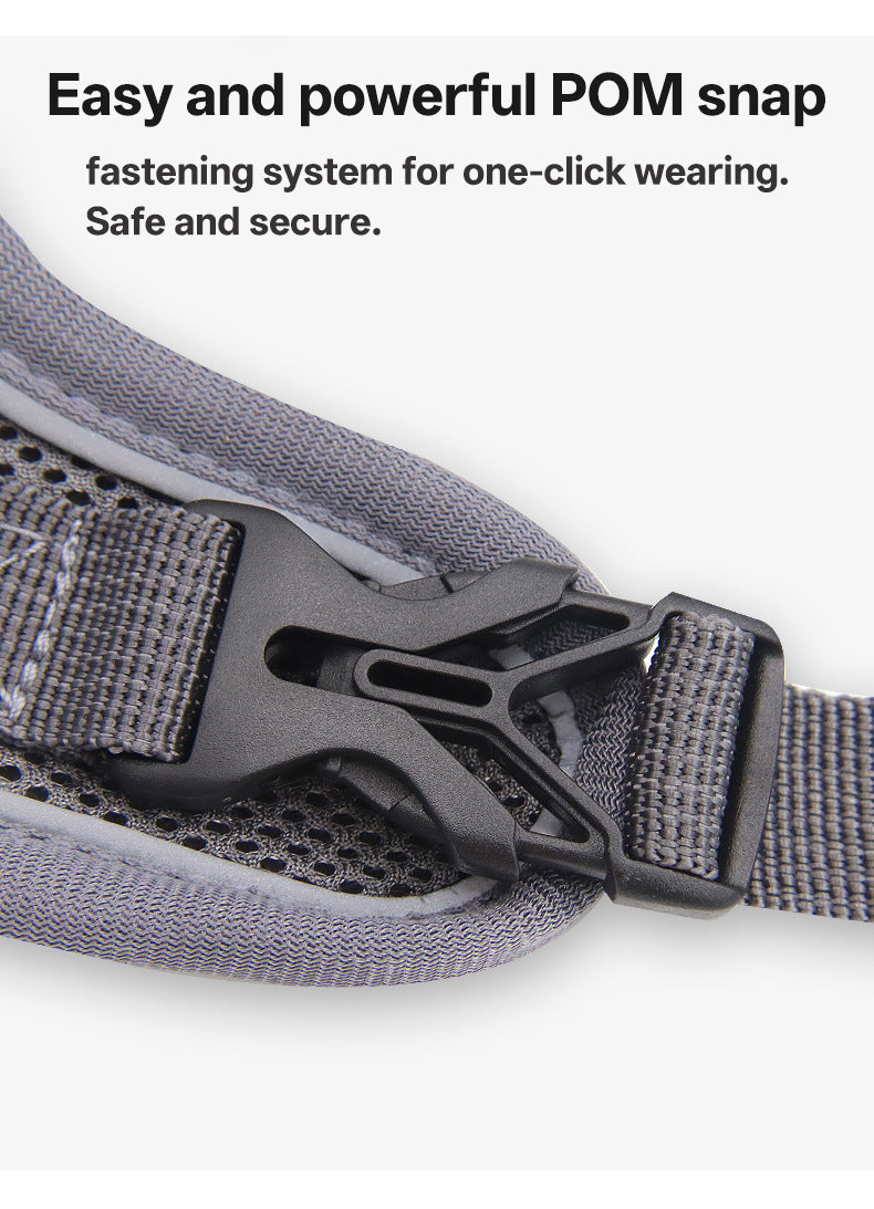 New cat leash vest style pet chest strap, reflective, breathable, anti slip, small dog walking, cat leash