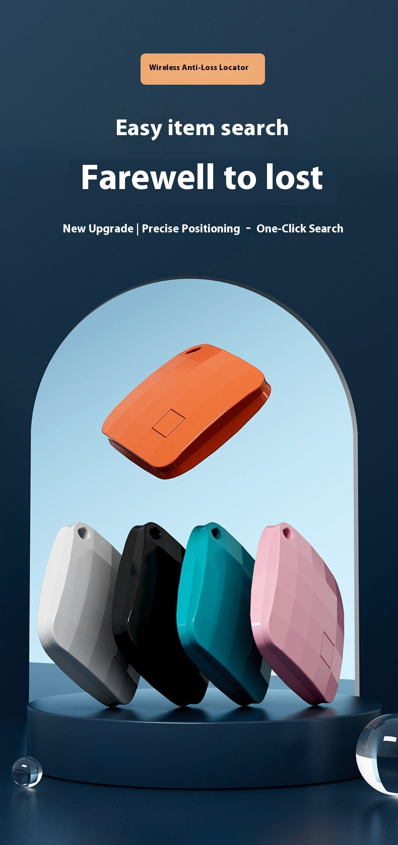 New Airtag Locator Compact Material Smooth Surface Pet Locator Elderly and Children Anti Loss Device